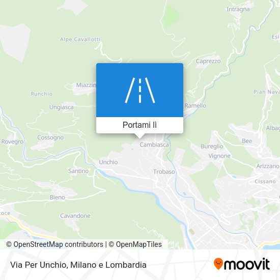 Mappa Via Per Unchio