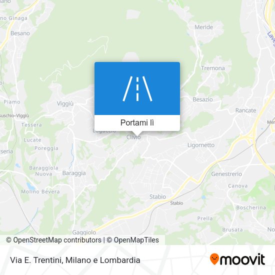 Mappa Via E. Trentini