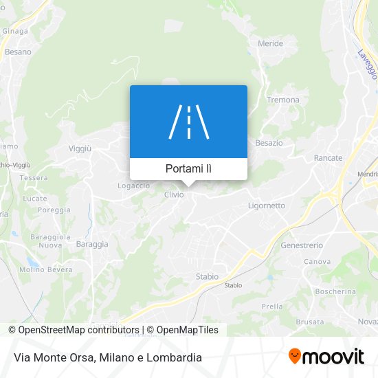 Mappa Via Monte Orsa