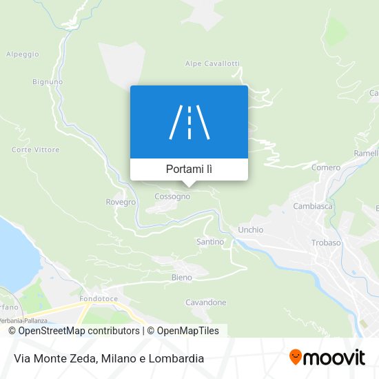 Mappa Via Monte Zeda