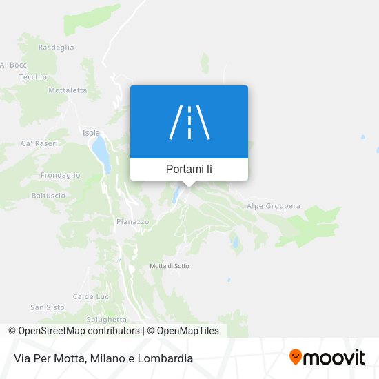 Mappa Via Per Motta