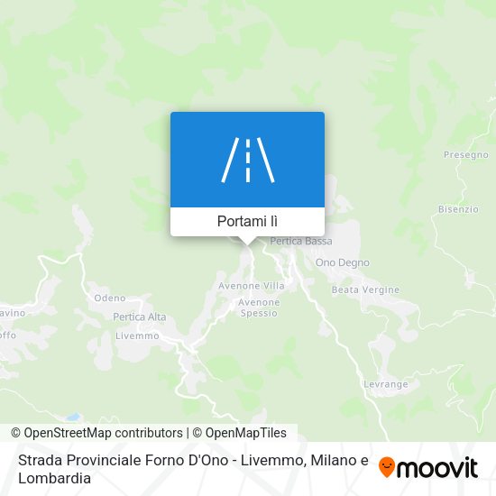 Mappa Strada Provinciale Forno D'Ono - Livemmo