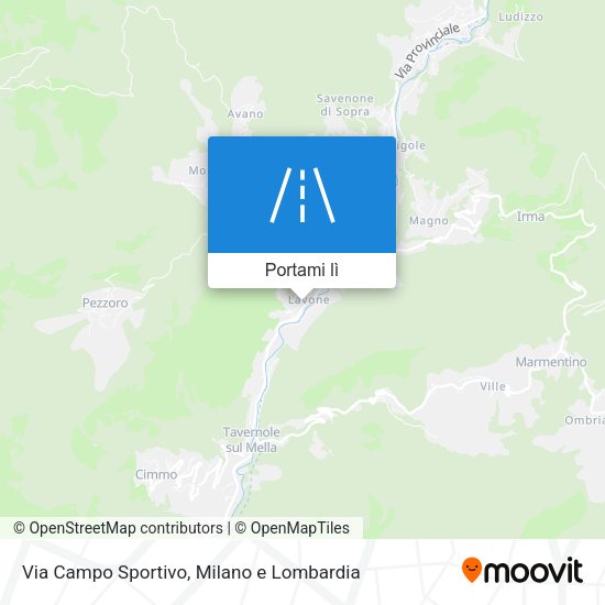 Mappa Via Campo Sportivo