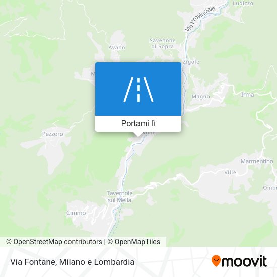 Mappa Via Fontane