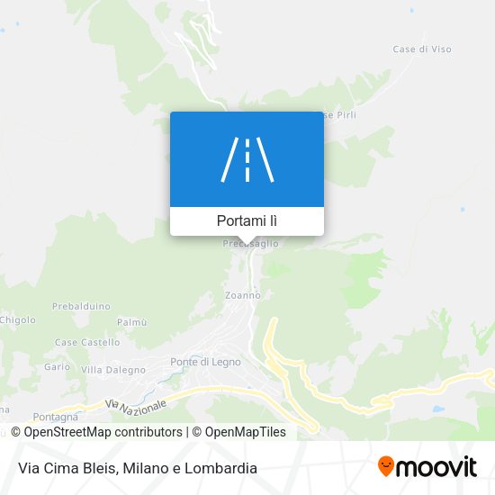 Mappa Via Cima Bleis