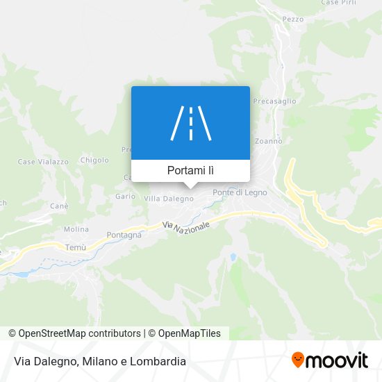 Mappa Via Dalegno