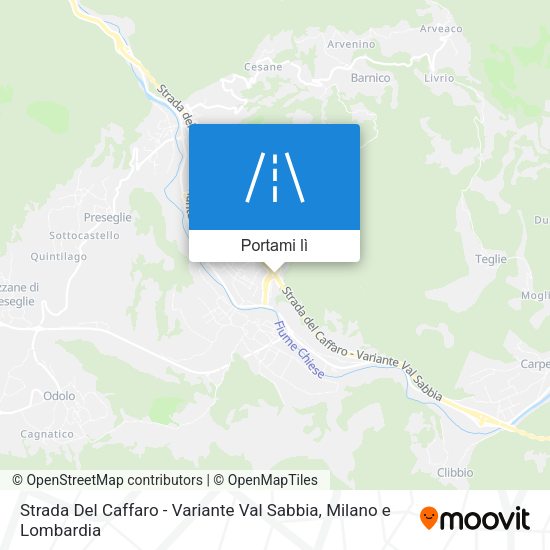 Mappa Strada Del Caffaro - Variante Val Sabbia