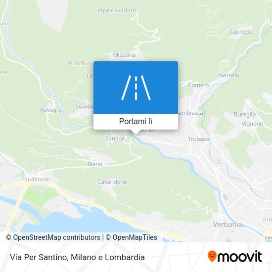 Mappa Via Per Santino