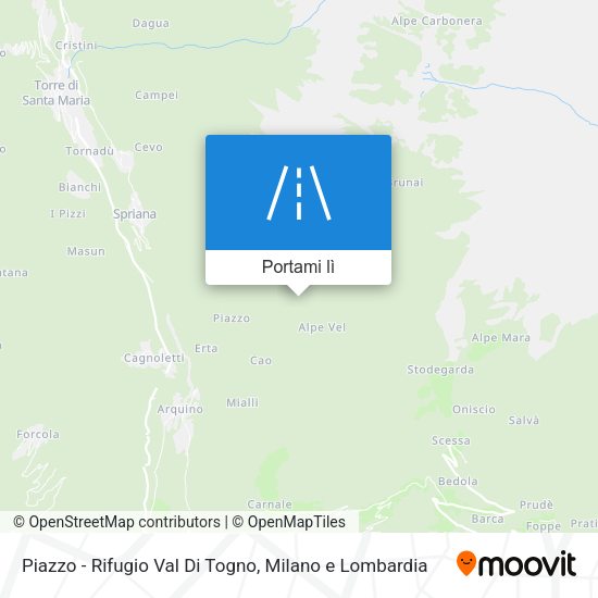 Mappa Piazzo - Rifugio Val Di Togno