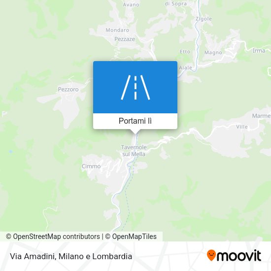 Mappa Via Amadini
