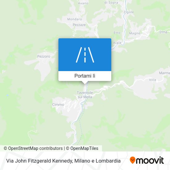 Mappa Via John Fitzgerald Kennedy