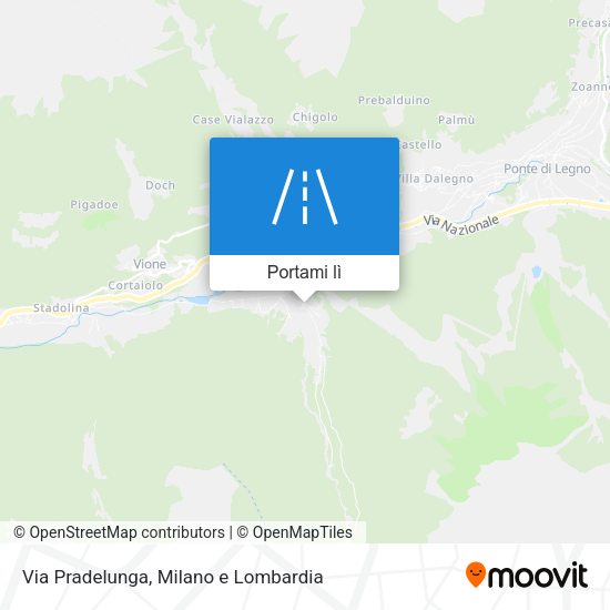 Mappa Via Pradelunga