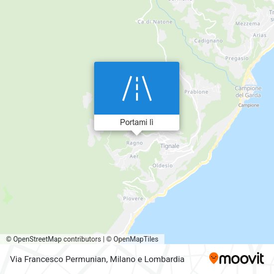 Mappa Via Francesco Permunian