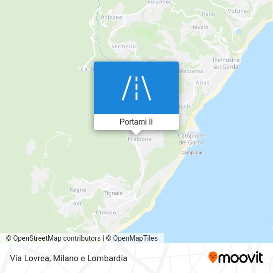 Mappa Via Lovrea