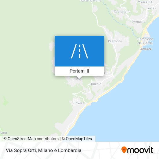 Mappa Via Sopra Orti