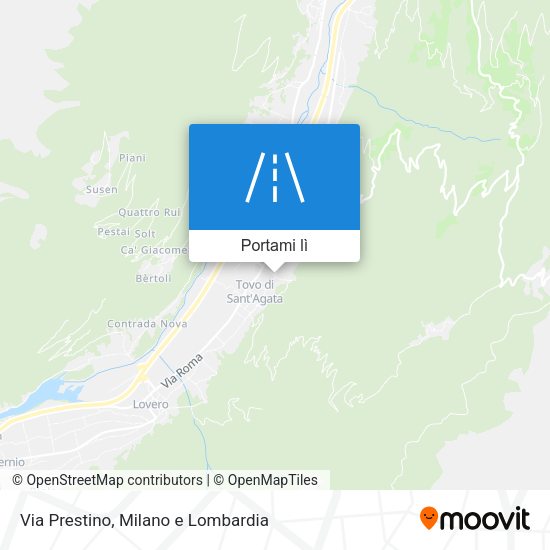 Mappa Via Prestino