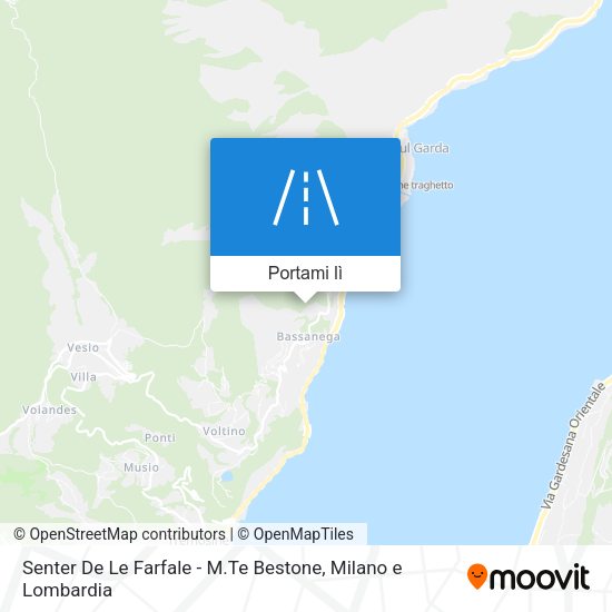 Mappa Senter De Le Farfale - M.Te Bestone