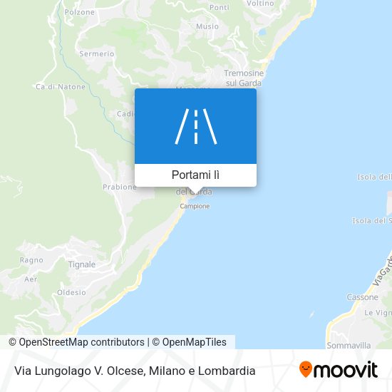 Mappa Via Lungolago V. Olcese