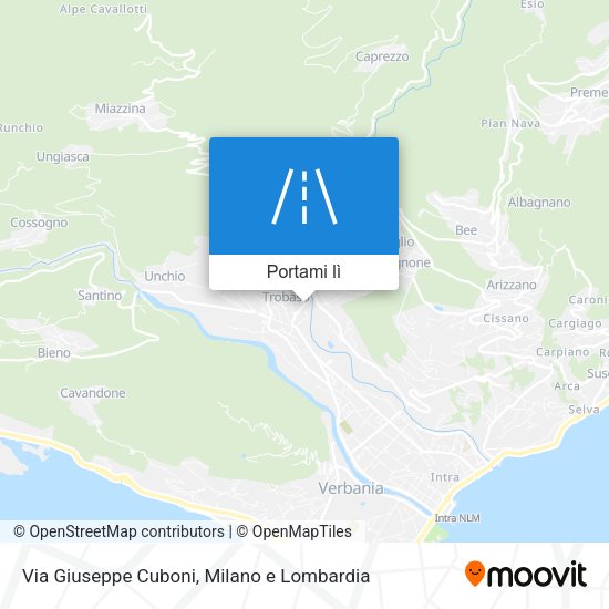 Mappa Via Giuseppe Cuboni