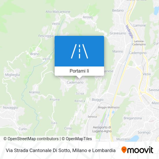 Mappa Via Strada Cantonale Di Sotto