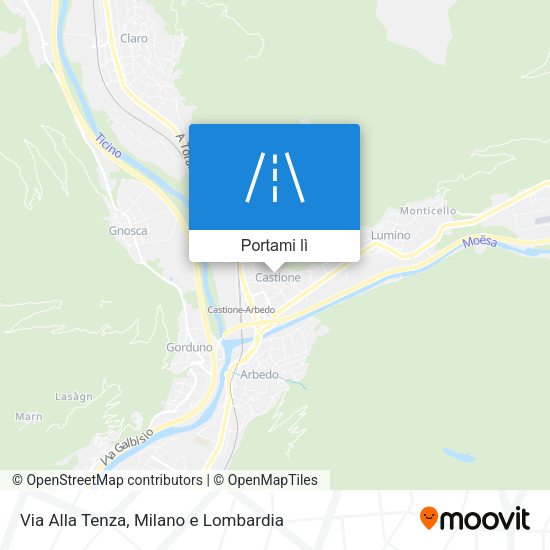 Mappa Via Alla Tenza