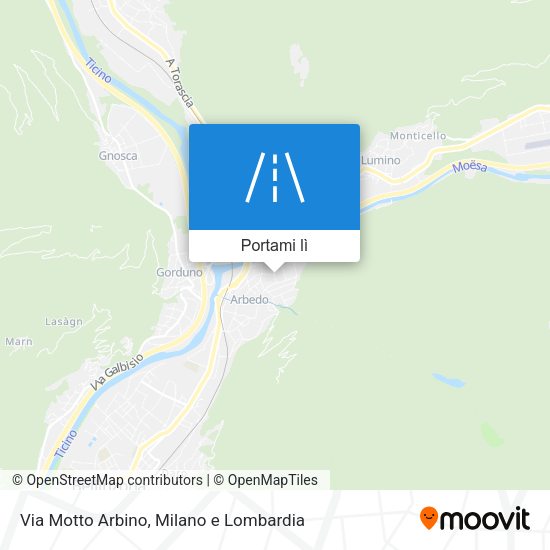 Mappa Via Motto Arbino