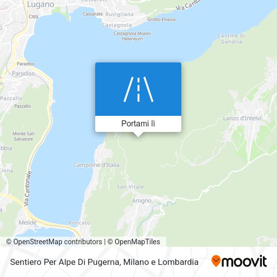 Mappa Sentiero Per Alpe Di Pugerna