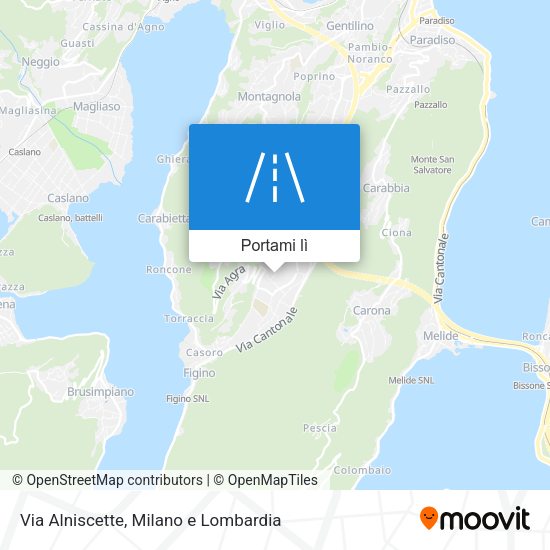 Mappa Via Alniscette