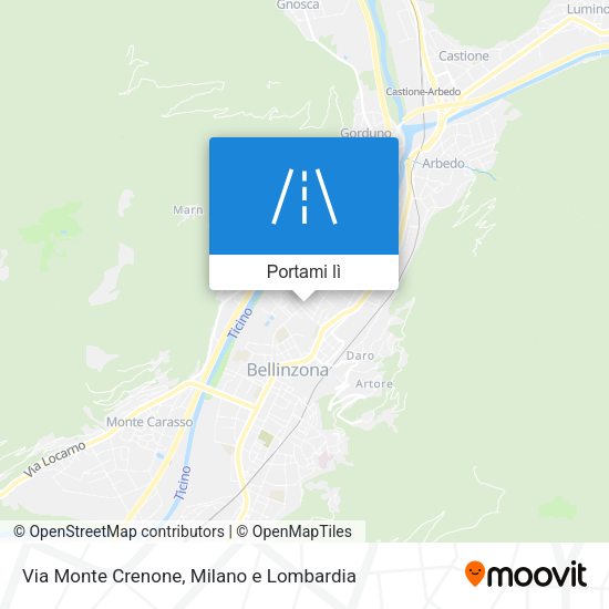 Mappa Via Monte Crenone