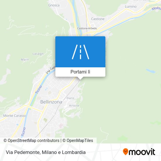 Mappa Via Pedemonte