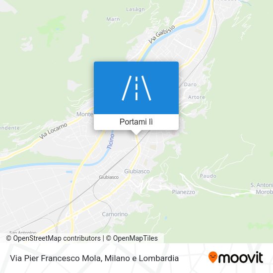 Mappa Via Pier Francesco Mola