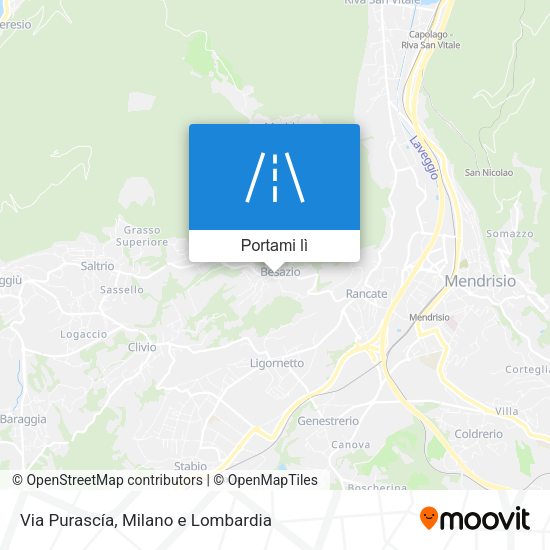 Mappa Via Purascía