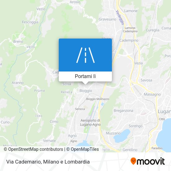 Mappa Via Cademario