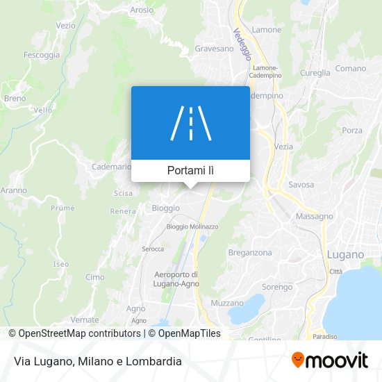 Mappa Via Lugano