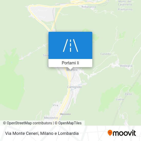 Mappa Via Monte Ceneri