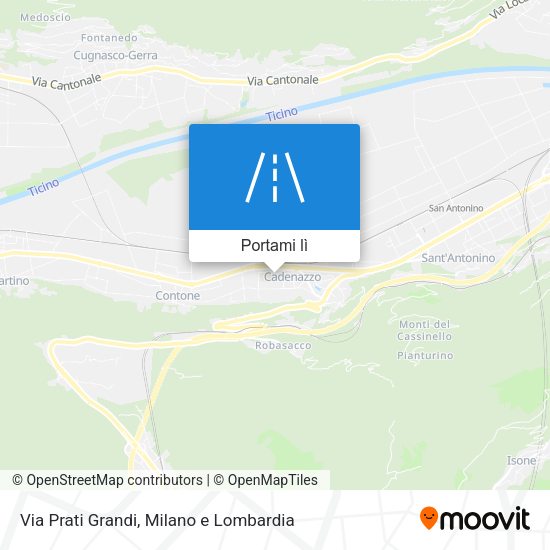 Mappa Via Prati Grandi
