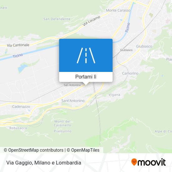 Mappa Via Gaggio