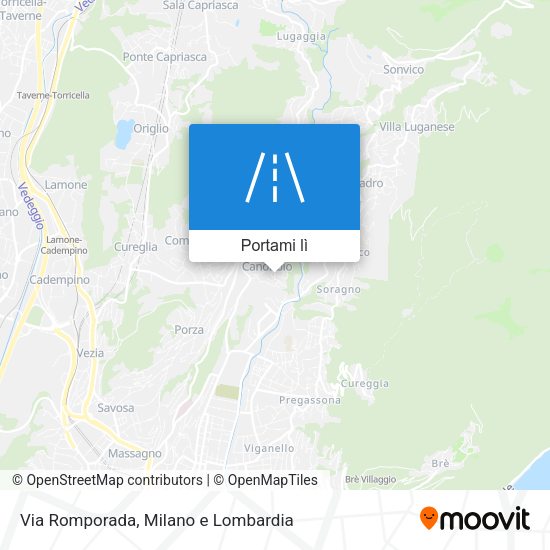 Mappa Via Romporada