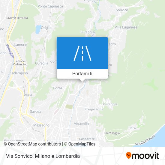 Mappa Via Sonvico