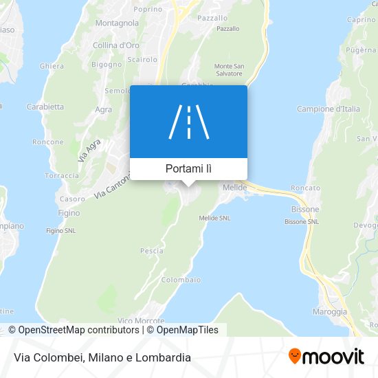 Mappa Via Colombei