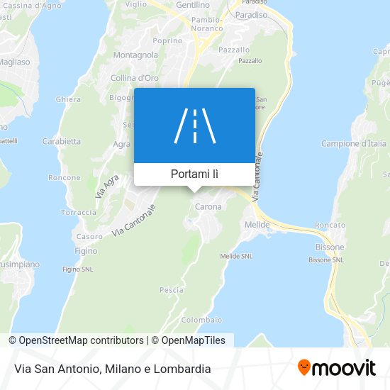 Mappa Via San Antonio