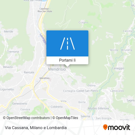 Mappa Via Cassana