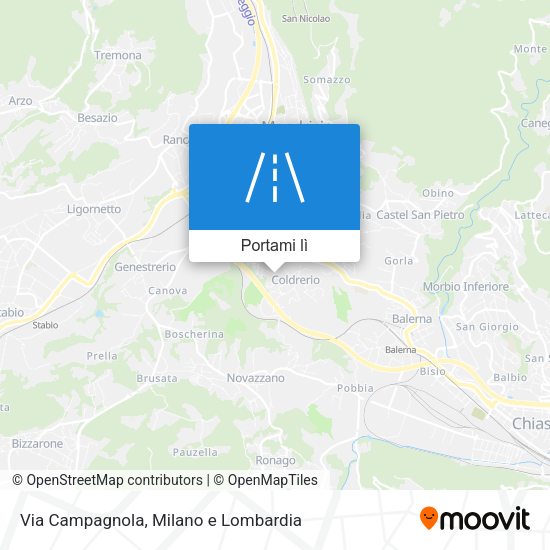 Mappa Via Campagnola