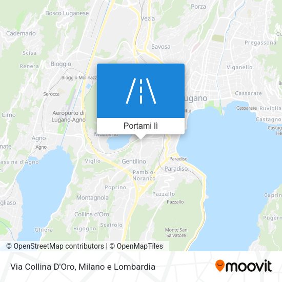 Mappa Via Collina D'Oro