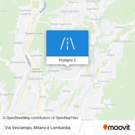 Mappa Via Vescampo