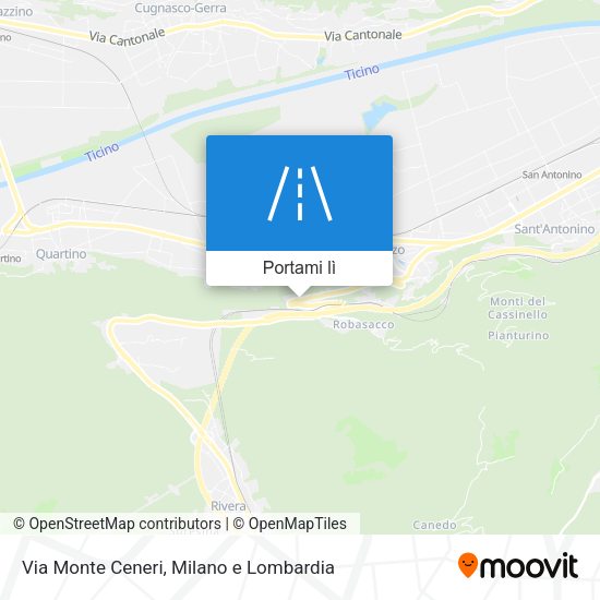 Mappa Via Monte Ceneri