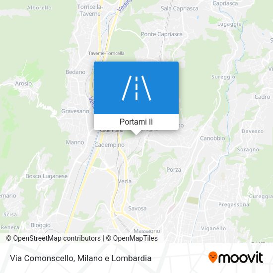 Mappa Via Comonscello
