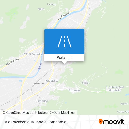 Mappa Via Ravecchia