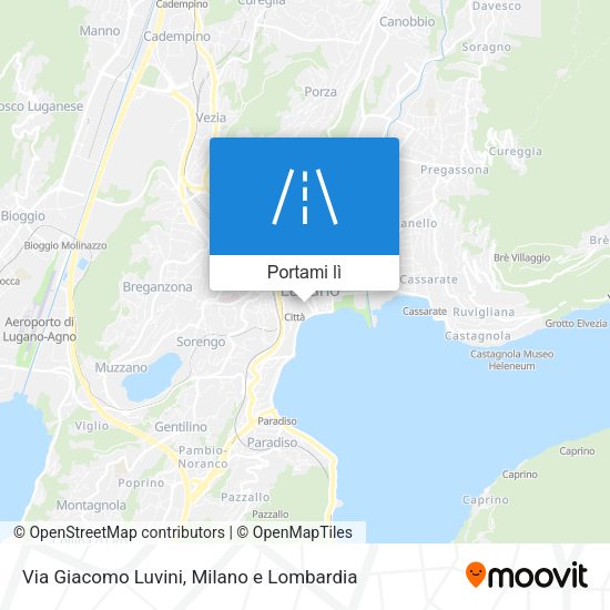 Mappa Via Giacomo Luvini