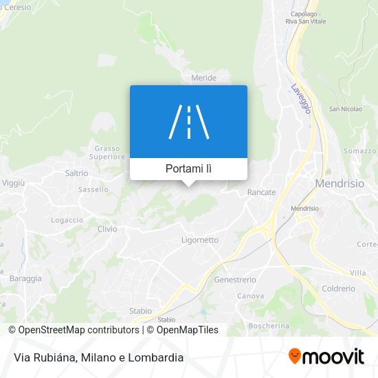 Mappa Via Rubiána